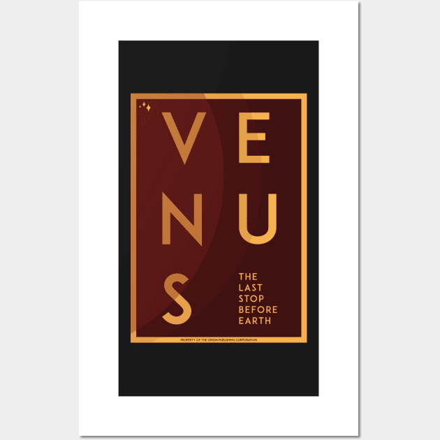 Art Deco Space Travel Poster - Venus Wall Art by Walford-Designs